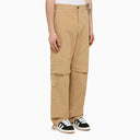 Darkpark Beige Canvas Cargo Trousers - Balardi