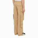 Darkpark Beige Canvas Cargo Trousers - Balardi