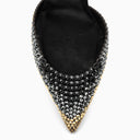 René Caovilla Black Slingback Jackie With Rhinestones