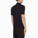 Zegna Navy Blue Short Sleeves Polo