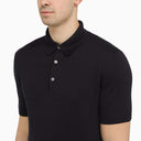 Zegna Navy Blue Short Sleeves Polo