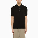 Zegna Black Cotton Short Sleeved Polo Shirt