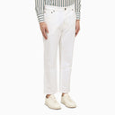 Pt Torino Denim Regular White Cotton Trousers