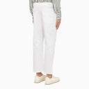 Pt Torino Denim Regular White Cotton Trousers
