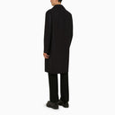 Cappotto doppiopetto in lana blu scuro Harris Wharf London