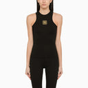Balmain Black Tank top con logo