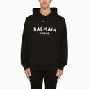 Balmain Black Hoodie mit Logo