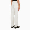 Balmain Regular White Cotton Trousers