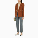 Blazé Milano Amara Rust Coloured Linen And Cotton Jacket
