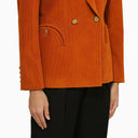 Blazé Milano Caramel Velvet Double Breasted Jacket