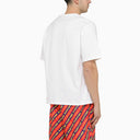 Maglietta di cotone nera martine rosa con logo