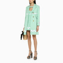 Patou Single Breasted Mint Green Cotton Coat