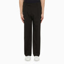 Pt Torino Black Virgin Wool Blend Trousers
