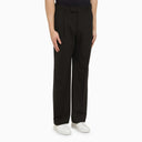 Pt Torino Black Virgin Wool Blend Trousers