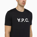 A.P.C. Logoed Navy Crewneck T Shirt