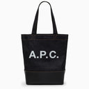 A.P.C. Blue Denim Tote Bag With Logo