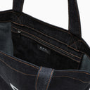 A.P.C. Blue Denim Tote Bag With Logo