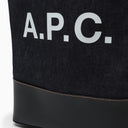 A.P.C. Blue Denim Tote Bag With Logo