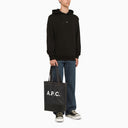 A.P.C. Axelle Tote Bag In Denim And Leather - Balardi