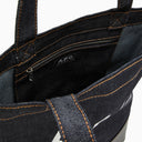 A.P.C. Axel Navy Blue Small Cotton Tote Bag With Logo