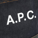 A.P.C. Axel Navy Blue Small Cotton Tote Bag With Logo