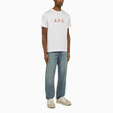 A.P.C. Logoed White/Red Crewneck T Shirt