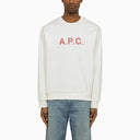 A.P.C. Logoed White/Red Crewneck Sweatshirt