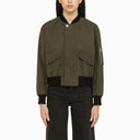 A.P.C. Khaki Cotton Bomber Jacket - Balardi
