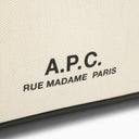 A.P.C. Camille 2.0 White/Black Cotton And Linen Tote Shopper Bag