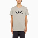 A.P.C. Logoed Grey Crewneck T Shirt