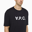 A.P.C. Logoed Navy Crewneck T Shirt