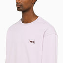 A.P.C. Lilac Crewneck Swater con logo