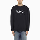 A.P.C. Logoed Navy Crewneck Sweatshirt