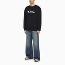 A.P.C. Logoed Navy Crewneck Sweatshirt
