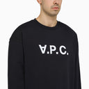 A.P.C. Logoed Navy Crewneck Sweatshirt