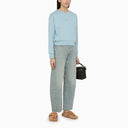 A.P.C. Light Blue Cotton Sweatshirt With Logo