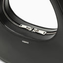 Sacca di scorrimento in pelle nera Coperni