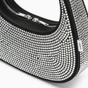 Sacca di scorrimento nero Coperni con cristalli in pelle