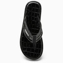 Coperni Black Leather Flip Flop con logotipo