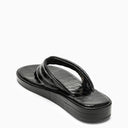 Coperni Black Leather Flip Flop con logotipo