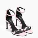 Coperni High Pink Leather Sandal With Logo