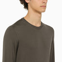 Drumohr Grey Wool Crewneck Sweater