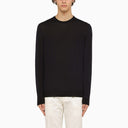 Suéter de cuello tripulado de lana azul de Drumhr