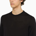 Suéter de cuello tripulado de lana azul de Drumhr