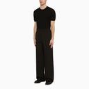 Camiseta de la tripulación de algodón negro de tambohr