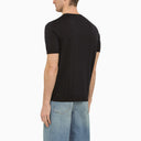 Camiseta de la tripulación de algodón azul de Drumhr