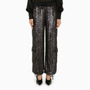 P.A.R.O.S.H. Blue Sequin Cargo Trousers