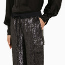 P.A.R.O.S.H. Blue Sequin Cargo Trousers