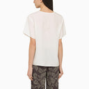 P.A.R.O.S.H. Cream Coloured Silk T Shirt