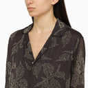 P.A.R.O.S.H. Grey Viscose Sequin Shirt